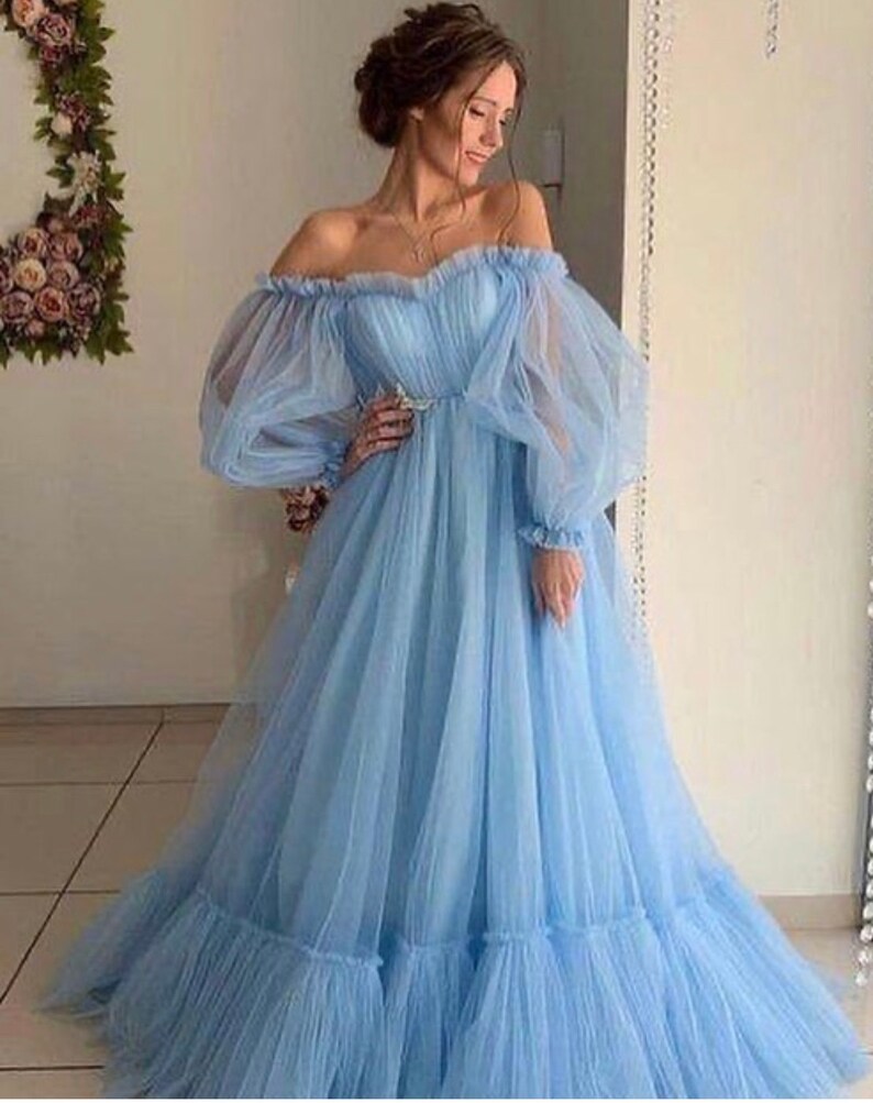 Tulle Maternity Photo Shoot Dress Gown Bridal Baby Shower Etsy