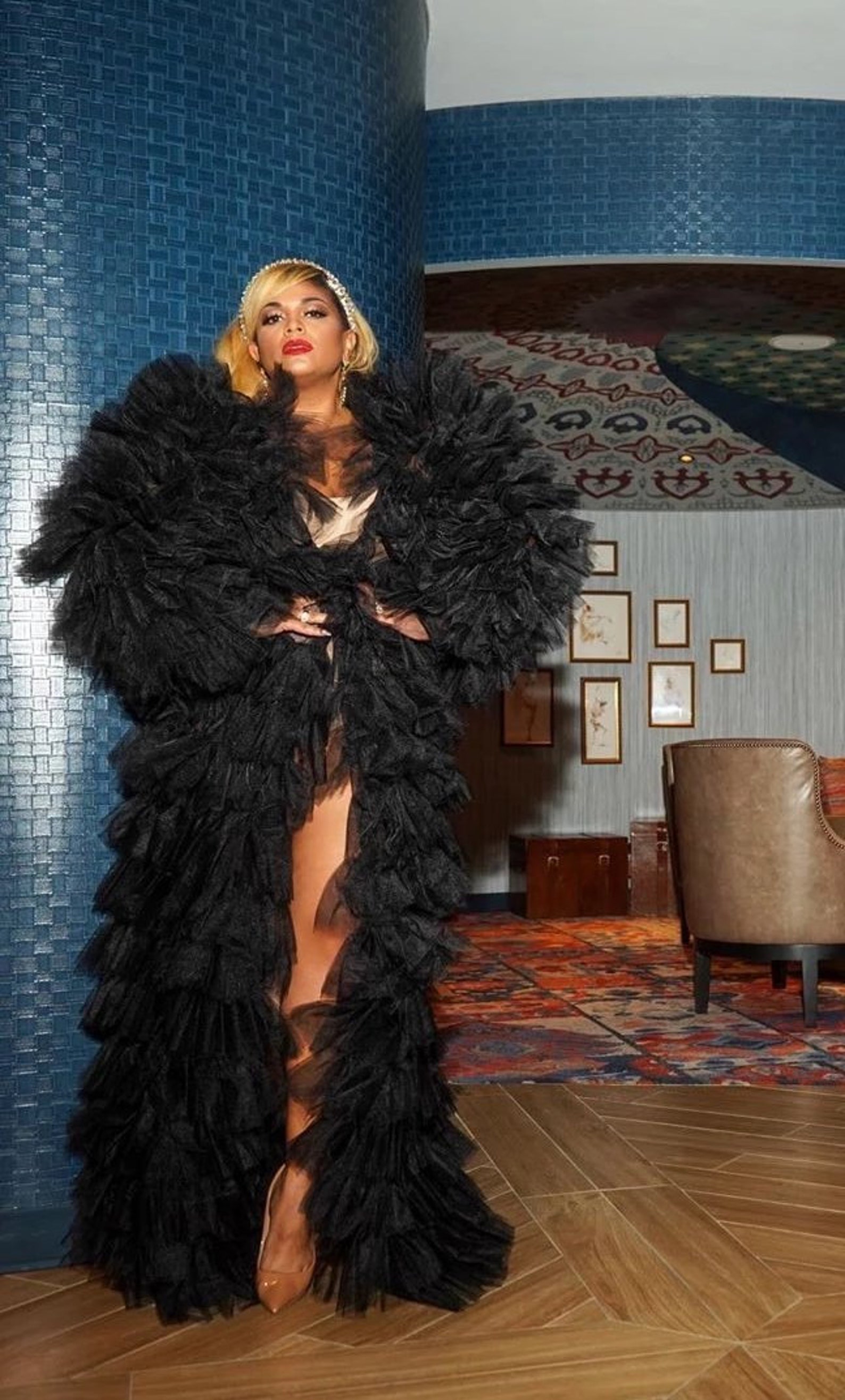 fluffy maternity robe