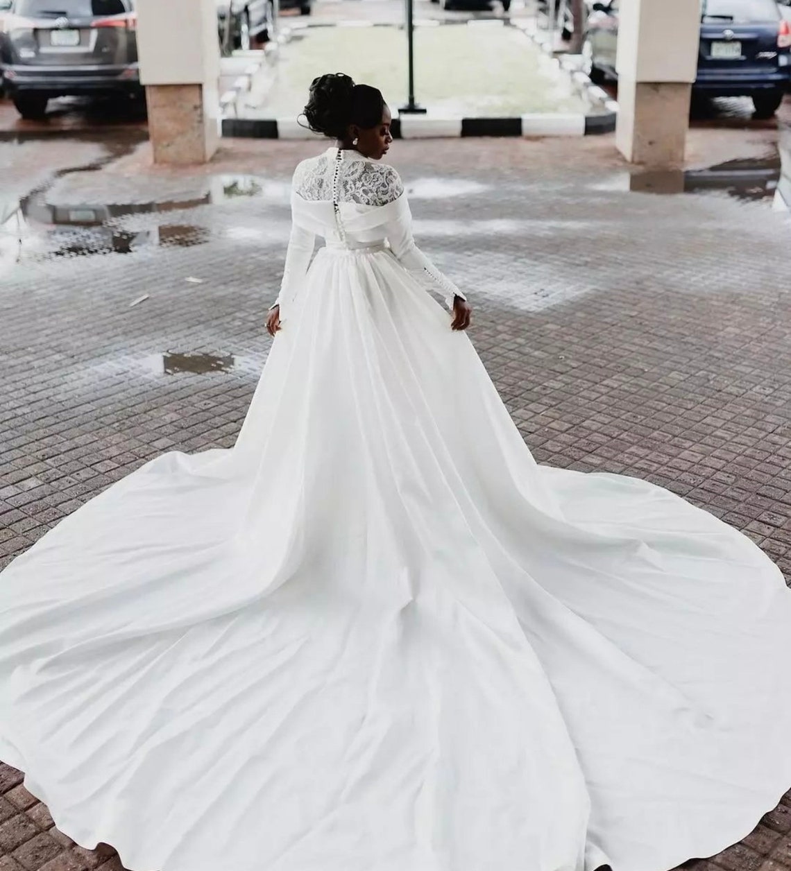Boho Wedding Dress With Detachable Train Bridal