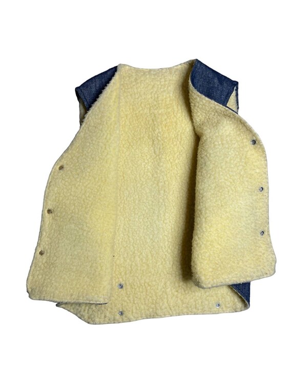 Carter's Vintage Mens Sherpa Vest Size L/XL Cowbo… - image 5