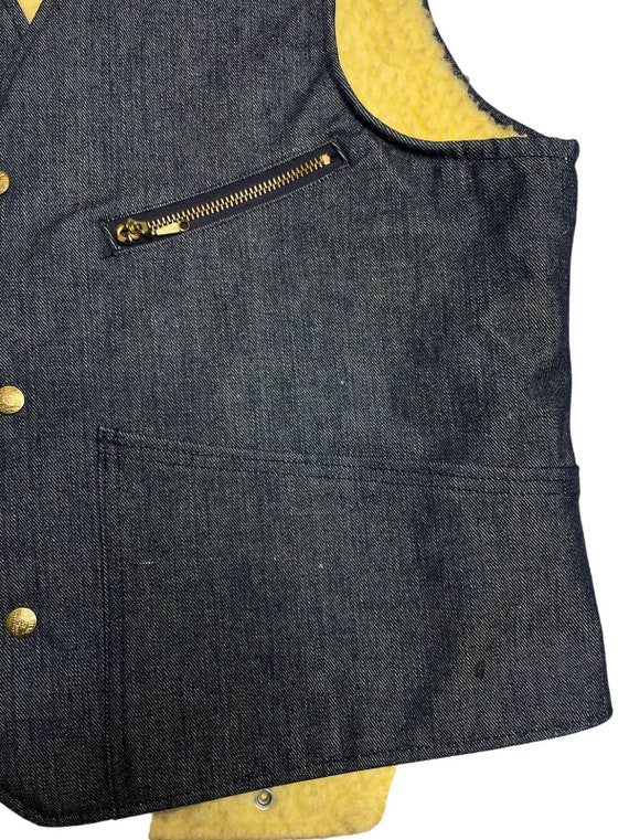 Carter's Vintage Mens Sherpa Vest Size L/XL Cowbo… - image 4