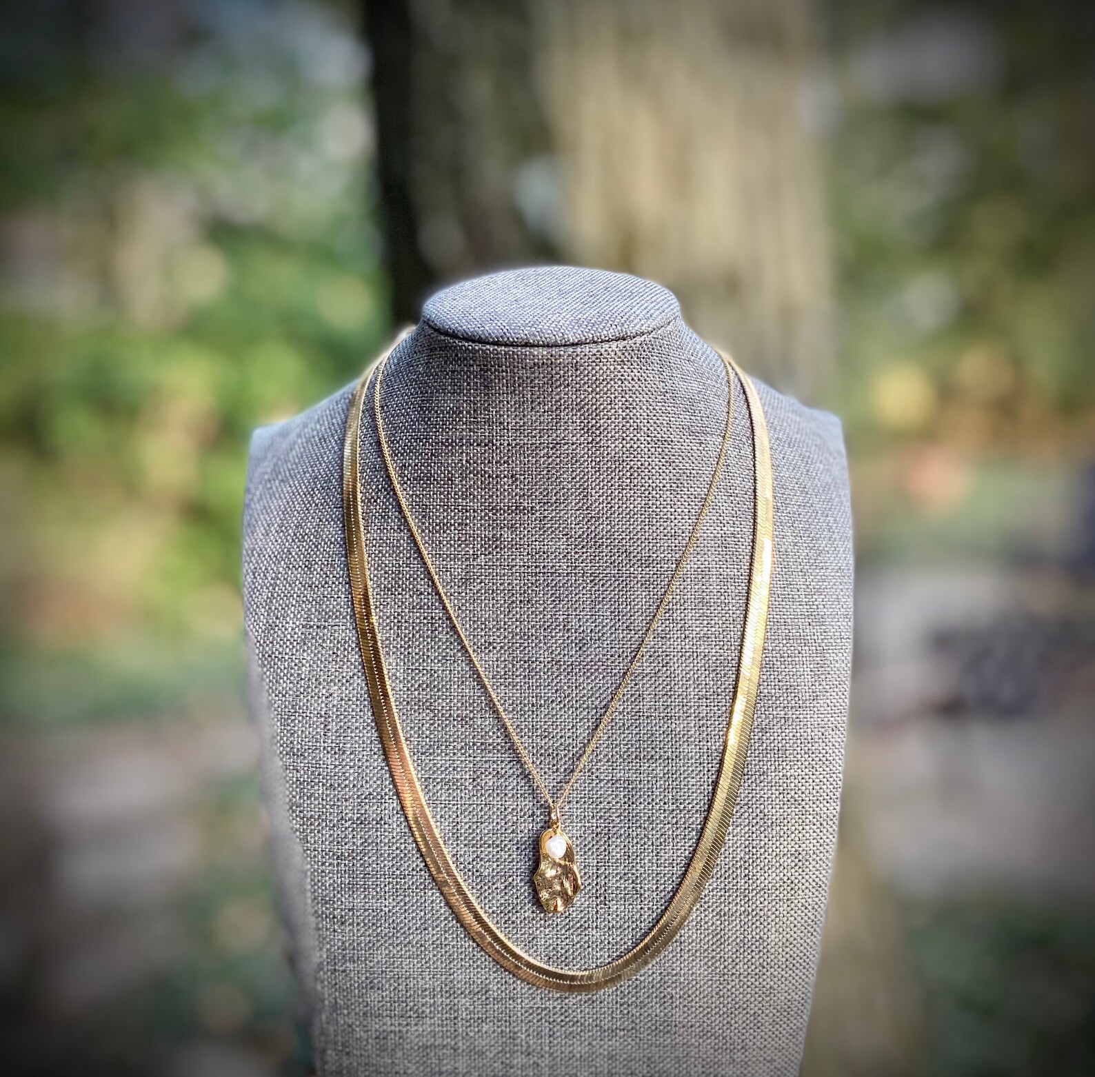 Gold Oyster Necklace with real freshwater pearl. The world is Etsy