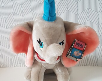 Vintage Disney Dumbo 8" Plush Elephant with label