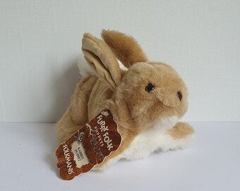 Vintage Folkmanis Plush Rabbit Hand Puppet 9"