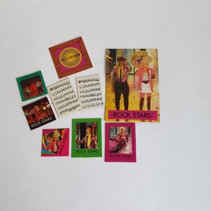 Accesorios de cartón Vintage Mattel Barbie Rock Stars (9 piezas)