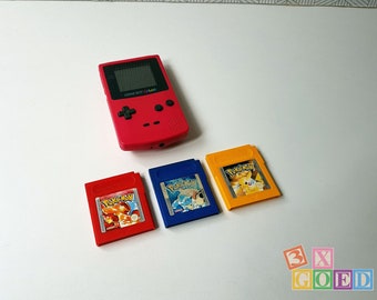 Vintage Original Nintendo Gameboy Color with 3 Pokemon Games