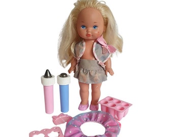 80s Vintage Little Miss Magic Hair Toy Doll, Lil Miss Dress
