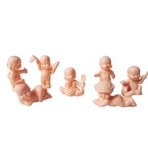 Vintage Hasbro Lil Babies Oodles Figuren (Lot von 7)