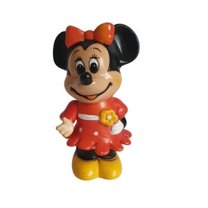 Vintage Walt Disney Productions Made in Korean Minnie Mouse Money Bank 5.5&quot;