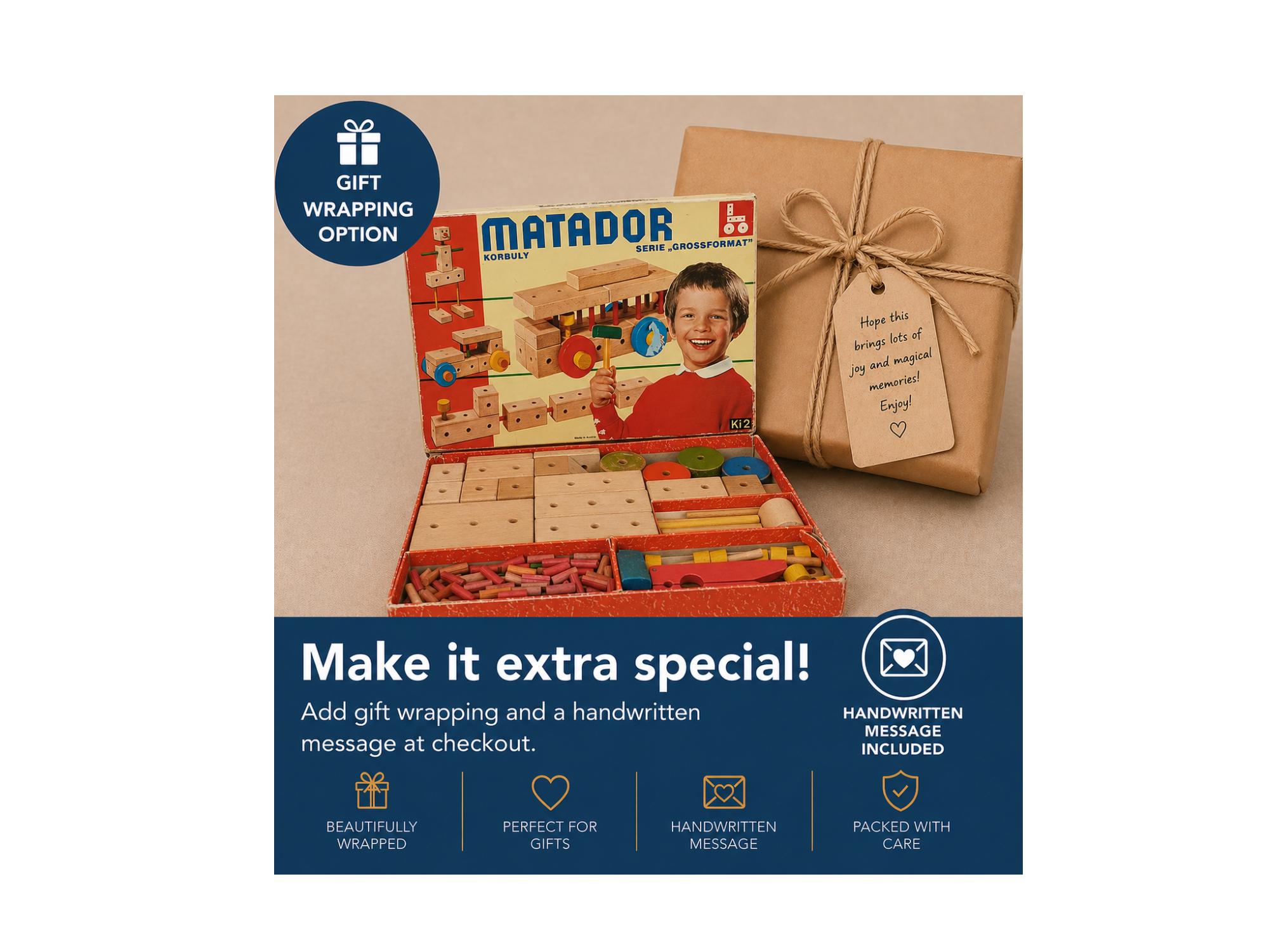 Vintage Matador Wooden Construction Set – Large Scale Building Kit