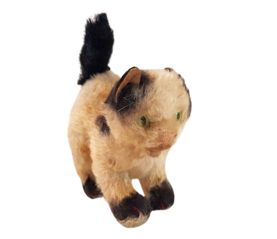 シュタイフ　「Gussy Cat」 Steiff cat Gussy with IDs large 7 inches vintage 1966 to