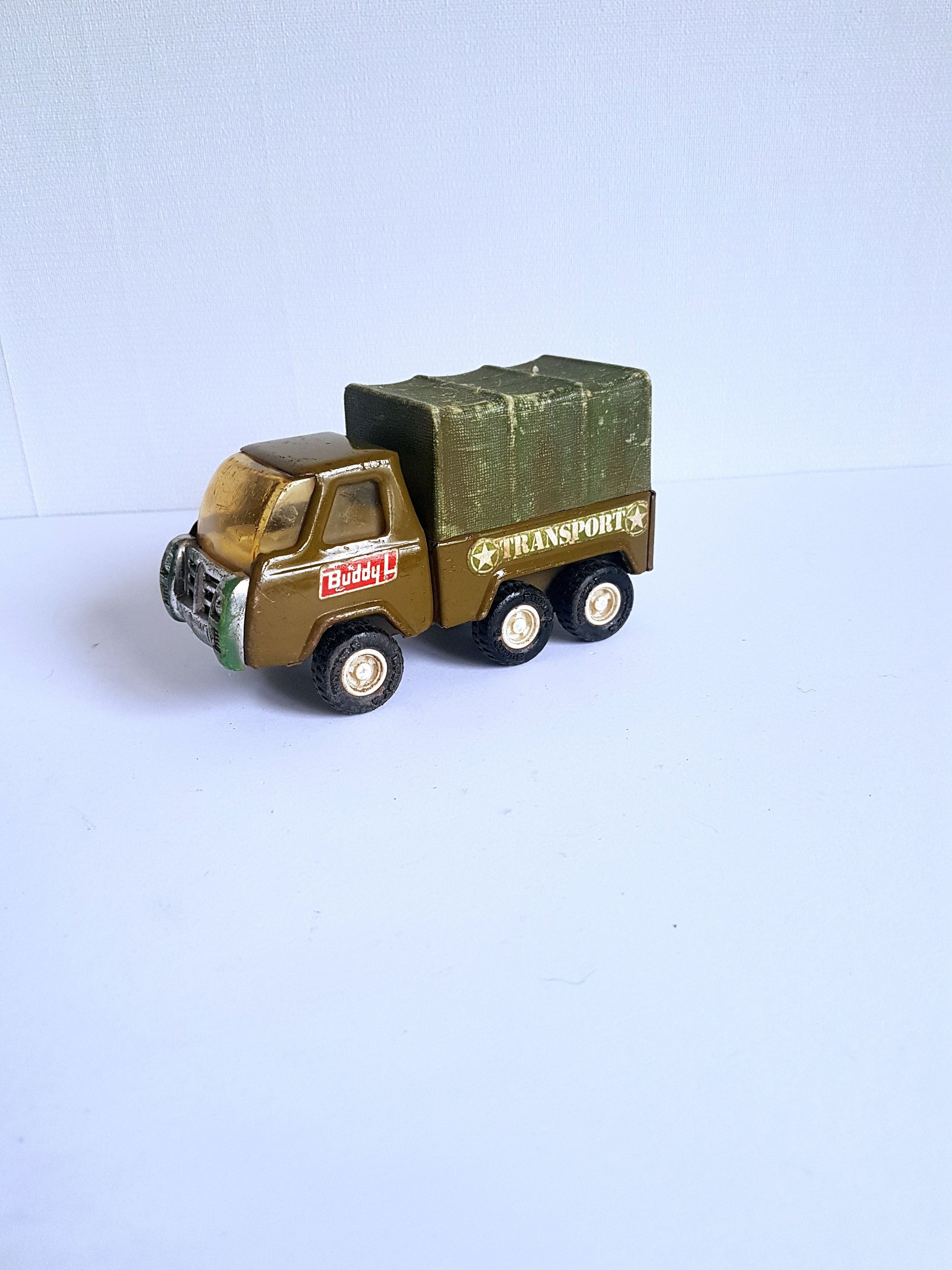 Vintage Buddy L Military Transport Truck – Classic Pressed Steel 