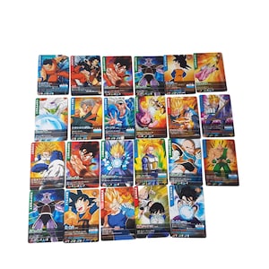 Cartes de données japonaises vintage Bandai Dragon Ball Z (lot de 23)