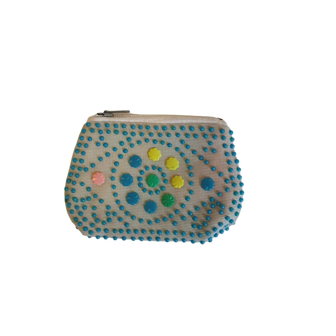 Swans Beaded Coin Purse
