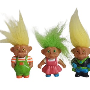 Vintage Soma Trolls 1.7" (lot of 3)