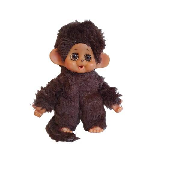 Vintage Toho Bussan Monkey Daisuke-kun Plush Toy W/ Sleepy Eyes 6