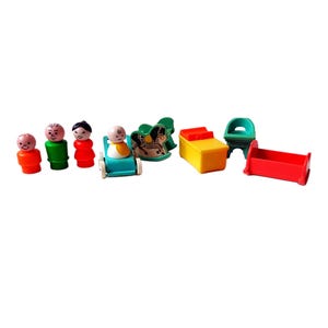 Vintage Fisher Price Play Family Nursery Set #761