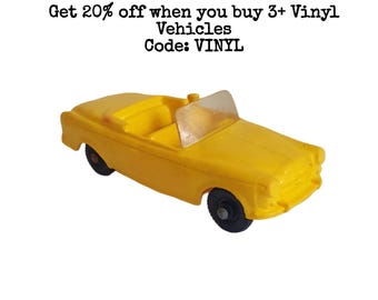 Vintage Tomte Laerdal Stavanger Norway Yellow Vinyl Renault Floride Cabrio #750/6