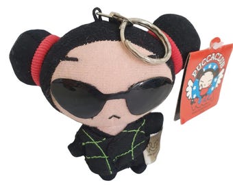 Vintage Osama Vooz Anime Pucca Club Keychain Plush 3