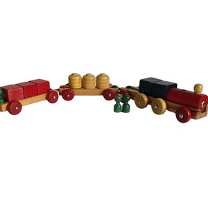 Vintage Sio Holzbau-Güterzug-Set