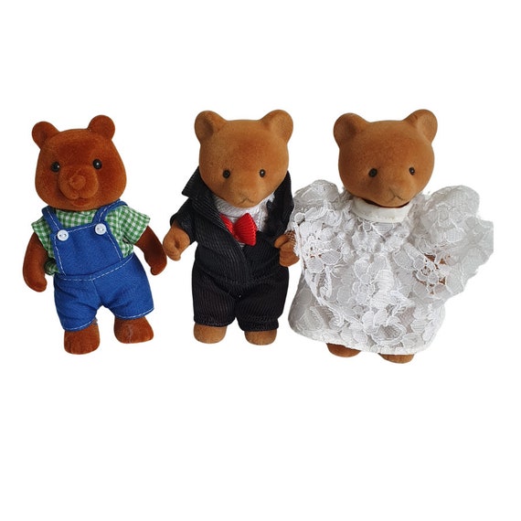 Vintage Simba Bärenwald Bear Family Set – 90's German Toy