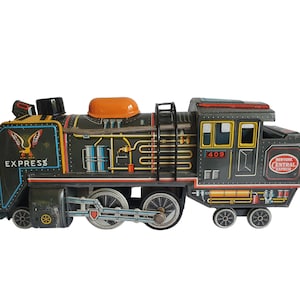 Modern Toys Tin Red New York Central Express Tin Litho Train Modern Toys Tin Red New York Central Express Tin Litho Train