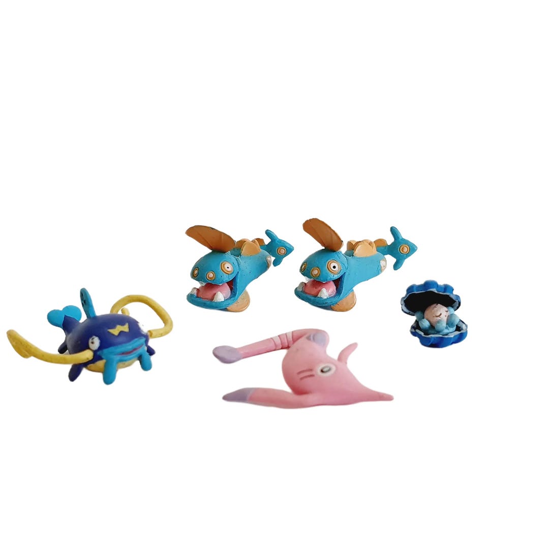 Vintage Pokemon Zukan Whiscash, Clamperl, Gorebyss & Huntail