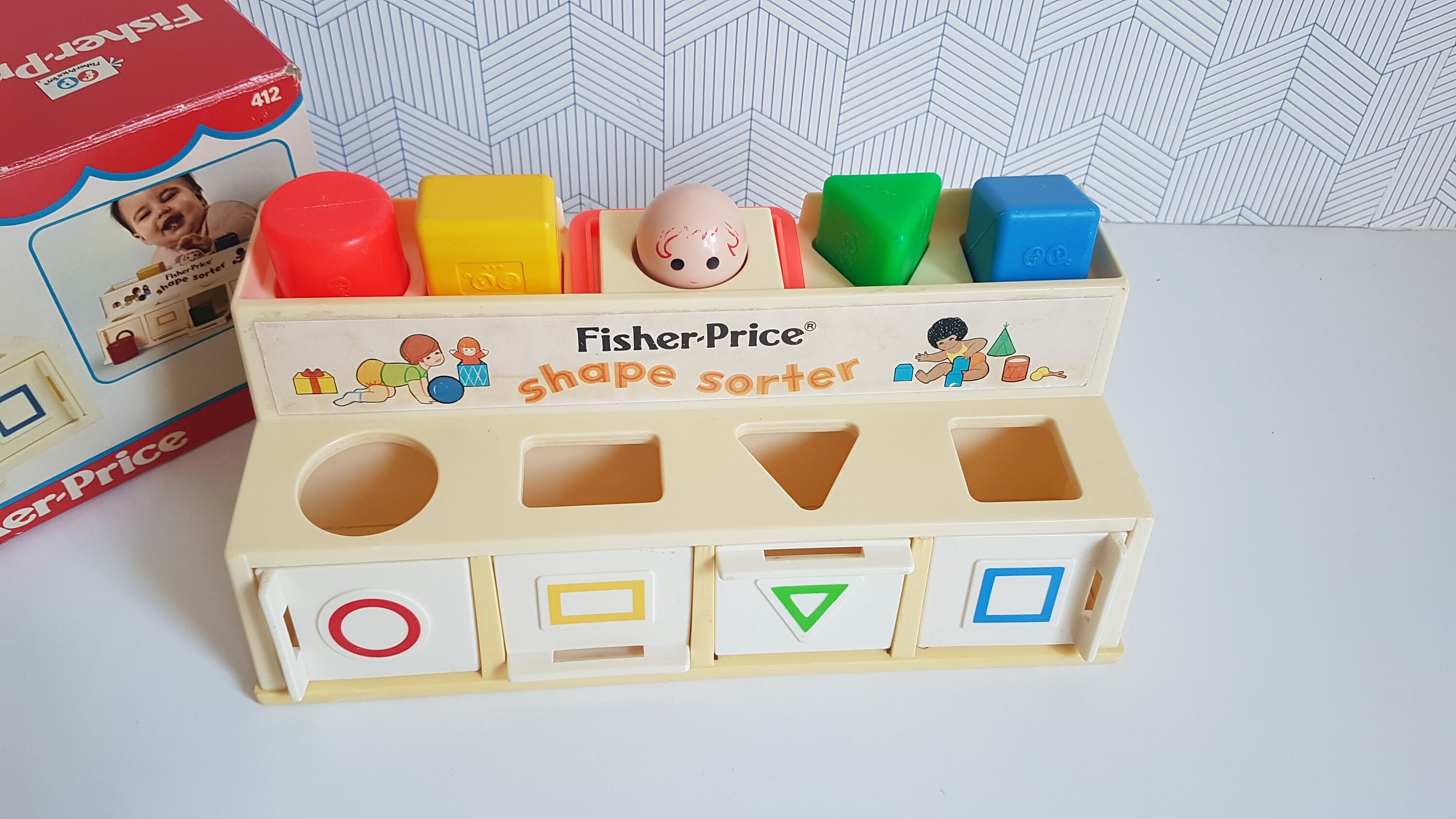 Vintage Fisher Price Shape Sorter 412 Etsy