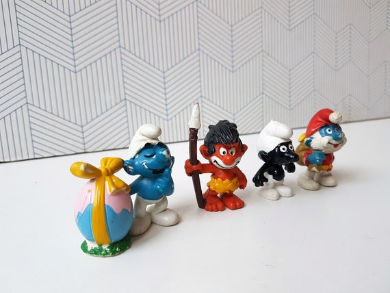 Peluche Schtroumpf papillon - 2001 - jouets rétro jeux de société figurines  et objets vintage