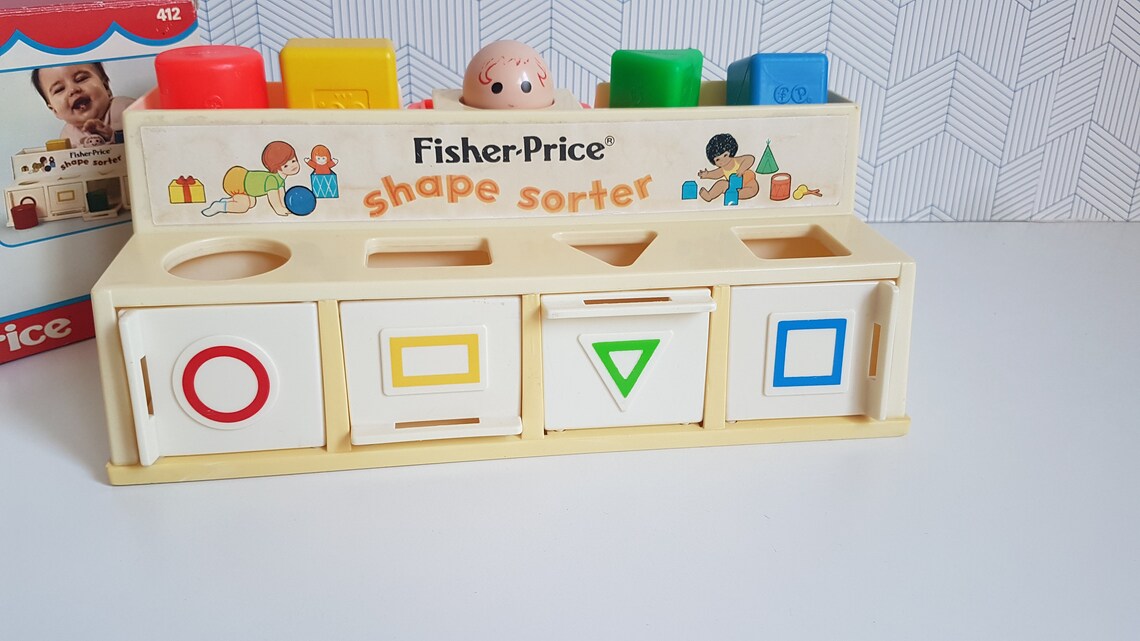 Vintage Fisher Price Shape Sorter 412 Etsy