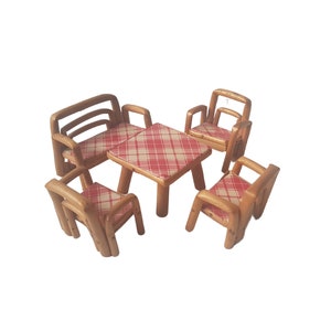 ヴィンテージミッドセンチュリーミニチュア曲げ木籐家具 1:18 スケール