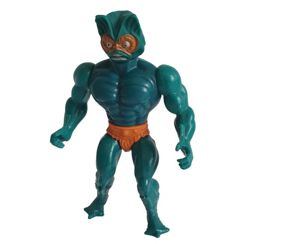 Vintage Mattel 1981 Soft Head Taiwan Mer-man MOTU Masters of the
