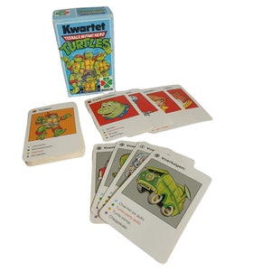 Vintage TMNT Teenage Mutant Ninja Turtles Go Fish Game Quartet Card Game