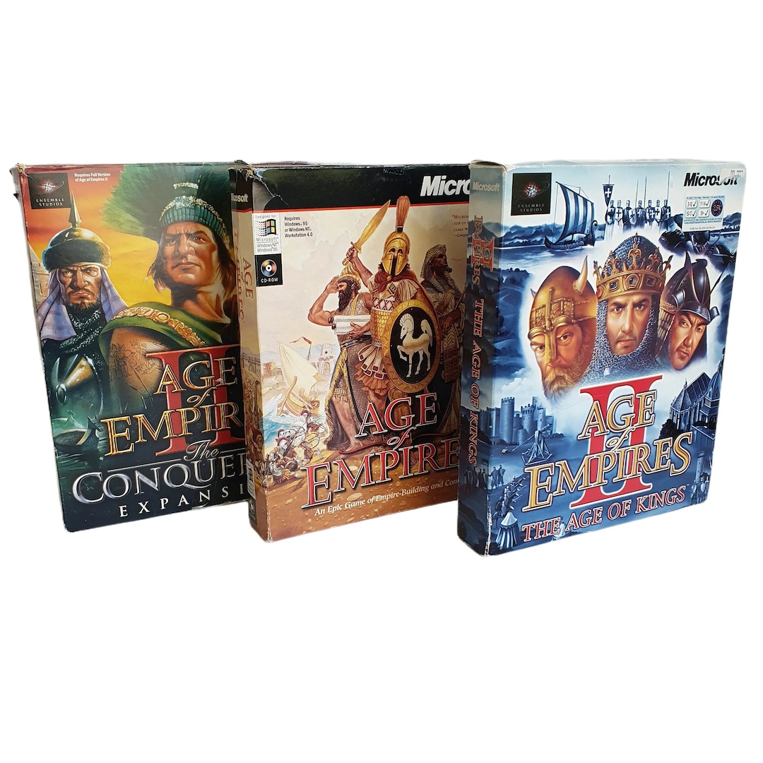 Vintage Microsoft Age of Empires Bundle 3 Games - Etsy