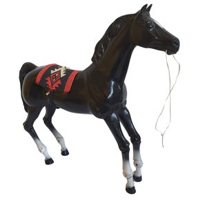 Black barbie horse Etsy