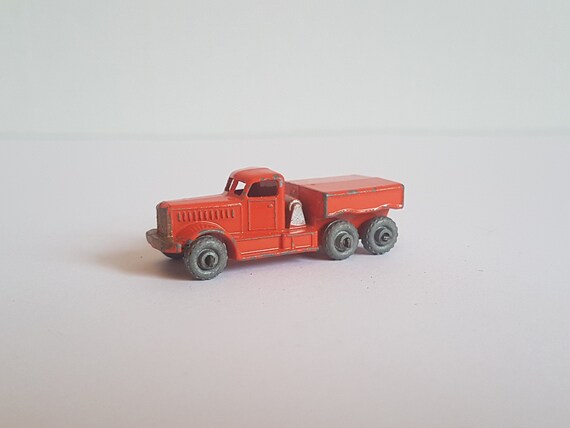 Vintage Lesney Matchbox Moko Orange Diecast Diamond T Prime Mover