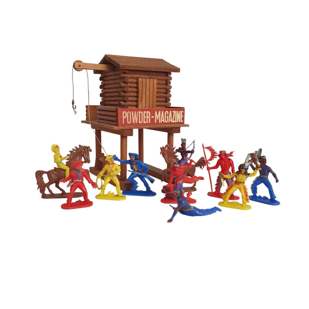 Figurine Jean Hoefler west germany? : Moyen Âge, Accessoires catapulte