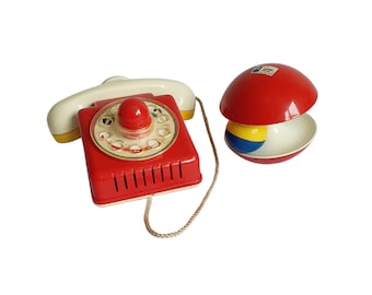 Vintage Ambi Toys Rock &#39;n Roll Ball and Telephone
