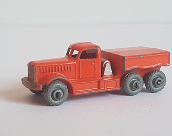 Vintage Lesney Matchbox Moko Orange Diecast Diamond T Prime Mover