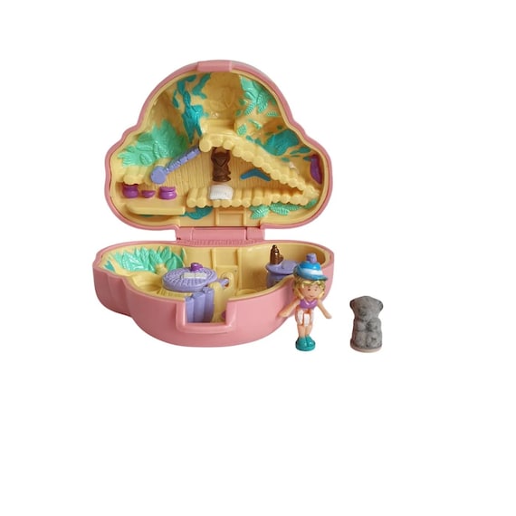 POLLY POCKET 1994 boite Coeur vert Coussin maison Chambre Bébé Bluebird EUR 7,00 - FR