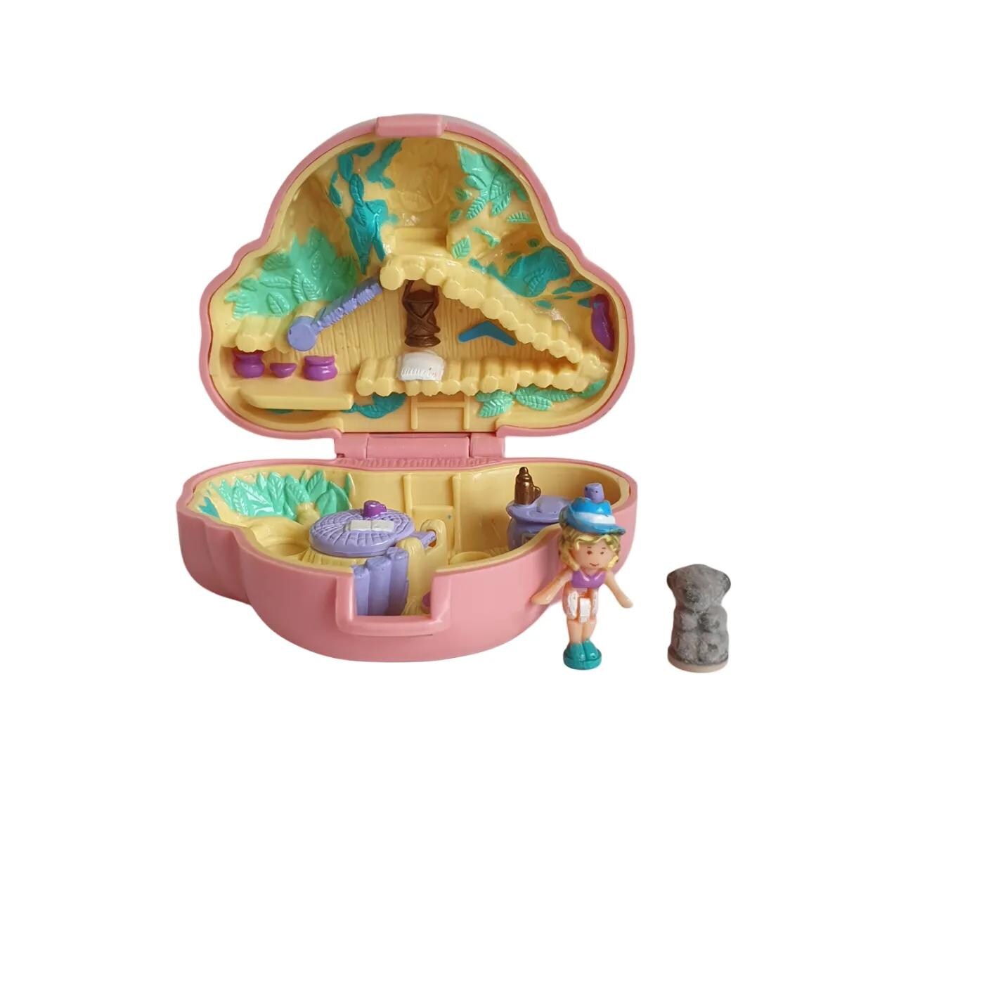 Vintage Bluebird 1994 Polly Pocket Polly's Cuddly Koala Picnic Compact #950971 COMPLETE