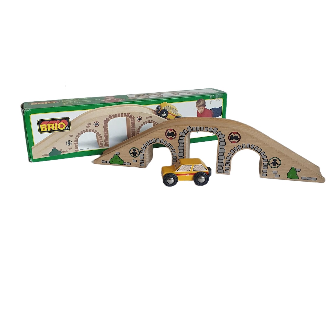 Pont De Train En Bois Pour Voies DIY - Pièce Universelle 3 Trous 17,3 Pouces - Chemin De Fer Jouet Enfant