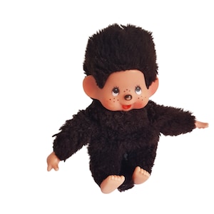 Vintage Mehanotehnika Monchhichi Plis Pulgar Chupando Mono de Felpa 7&quot;