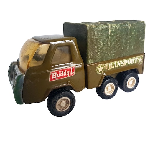 ヴィンテージ Buddy L GMC Army ダンプトラック Vintage Buddy L Military Transport Truck – Classic Pressed Steel