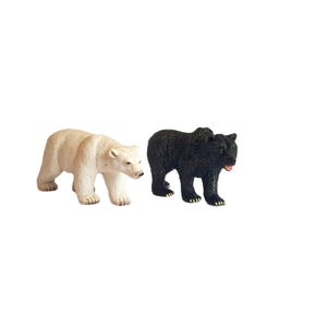 Vintage Schleich Retired Polar Bear and Black Bear