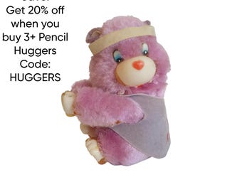 Vintage Care Bears Pencil Hugger – World Champion Athlete – 80s/90s Collectible Toy