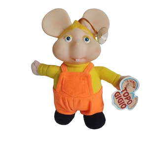 ぬいぐるみ Toppo giggio Vintage Originale Topo Gigio Giochi Preziosi Vinyl Head Plush W