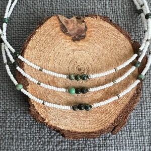 Jade and White Choker | Western Seed Bead Choker