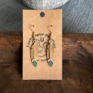 Gold Feather Earrings