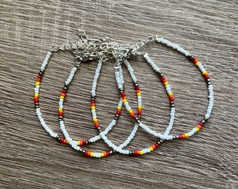 Western Seed Bead Bracelet | White Serape Bracelet